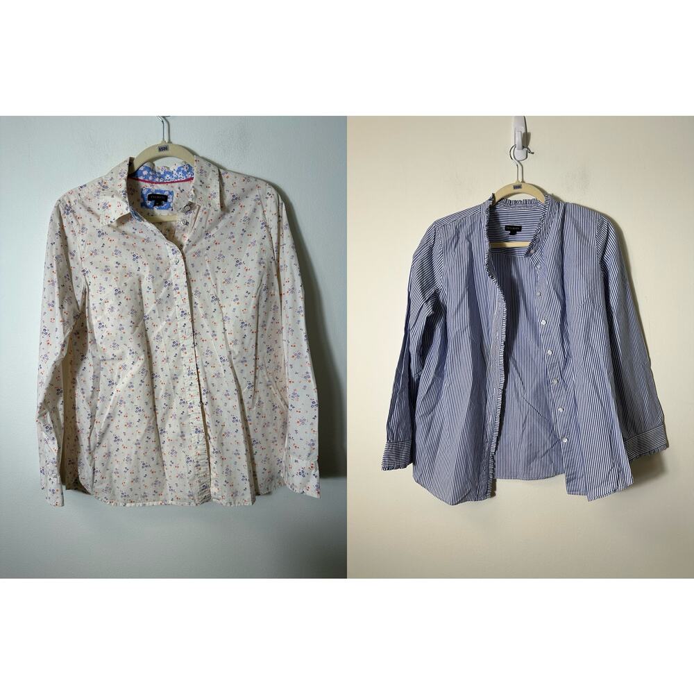 Bundle of 2 Talbots Cotton Button Down Shirts Sz M